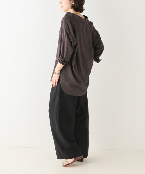 Plage　VIS/LINEN TUCK WIDE パンツ セール】VIS/LINEN TUCK WIDE パンツ（スラックス）｜Plage