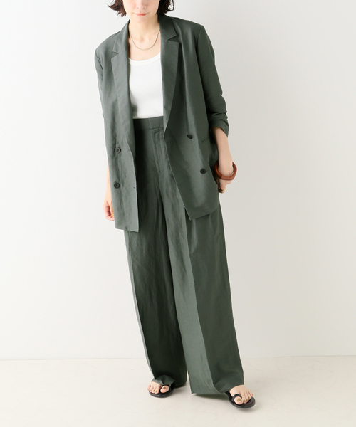 Plage　VIS/LINEN TUCK WIDE パンツ セール】VIS/LINEN TUCK WIDE パンツ（スラックス）｜Plage