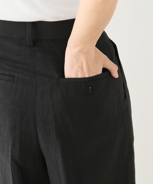 plage(プラージュ)の「VIS/LINEN TUCK WIDE パンツ(スラックス・レディース・ブラック/チャコールグレー・34/36/38)」の12枚目の写真