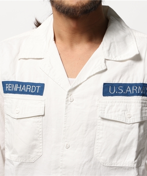 WEGO（ウィゴー）の「WEGO/ロングミリタリー7分袖シャツ（シャツ/ブラウス・メンズ・カーキ/ホワイト・LARGE/MEDIUM）」の6枚目の写真