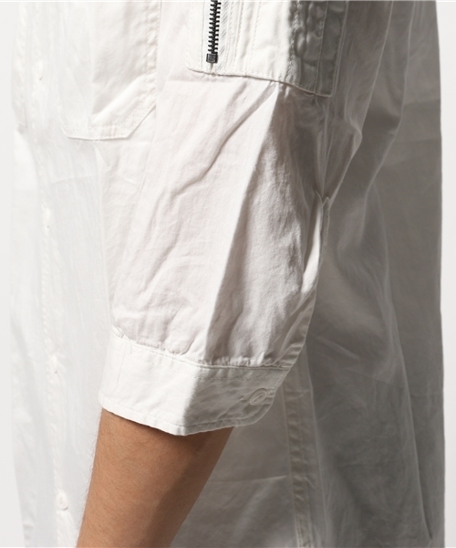 WEGO（ウィゴー）の「WEGO/ロングミリタリー7分袖シャツ（シャツ/ブラウス・メンズ・カーキ/ホワイト・LARGE/MEDIUM）」の7枚目の写真