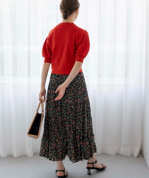 fifth(フィフス)の「花柄プリーツスカート(スカート・レディース・ブラック/オフホワイト・M)」の21枚目の写真