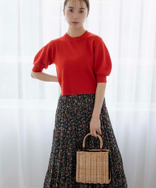 fifth(フィフス)の「花柄プリーツスカート(スカート・レディース・ブラック/オフホワイト・M)」の19枚目の写真