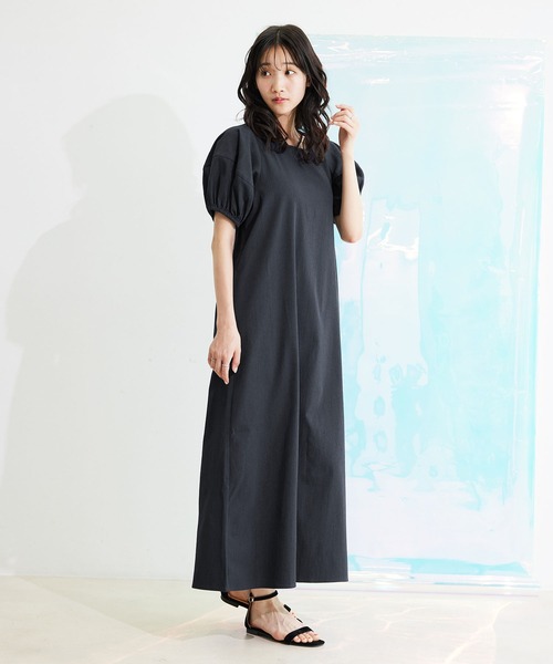 Jayro（ジャイロ）の「ランタンスリーブワンピース（ワンピース・レディース・ネイビー/グリーン/キャメル・M）」の10枚目の写真