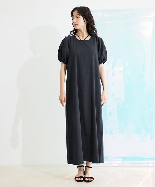 Jayro（ジャイロ）の「ランタンスリーブワンピース（ワンピース・レディース・ネイビー/グリーン/キャメル・M）」の11枚目の写真