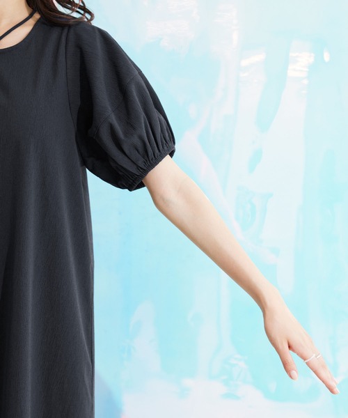 Jayro（ジャイロ）の「ランタンスリーブワンピース（ワンピース・レディース・ネイビー/グリーン/キャメル・M）」の16枚目の写真