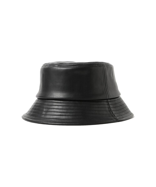 BEAMS HEART（ビームスハート）の「BEAMS HEART / フェイクレザー バケットハット（ハット・レディース・ブラック/モカ・FREE）」の12枚目の写真