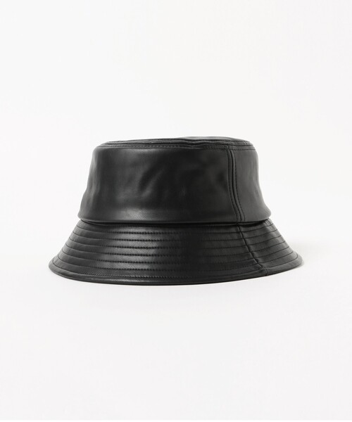 BEAMS HEART（ビームスハート）の「BEAMS HEART / フェイクレザー バケットハット（ハット・レディース・ブラック/モカ・FREE）」の10枚目の写真