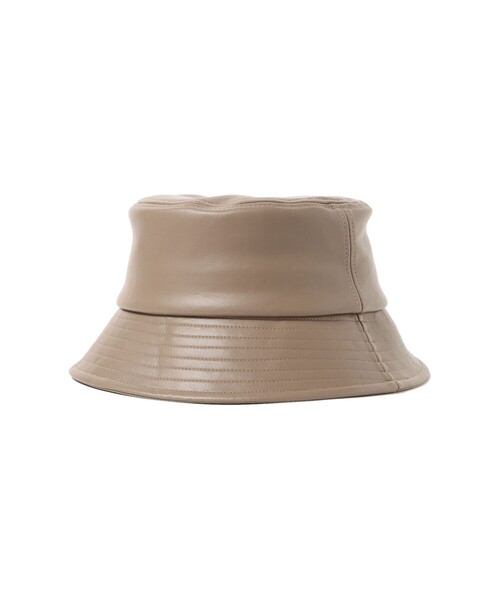 BEAMS HEART（ビームスハート）の「BEAMS HEART / フェイクレザー バケットハット（ハット・レディース・ブラック/モカ・FREE）」の13枚目の写真