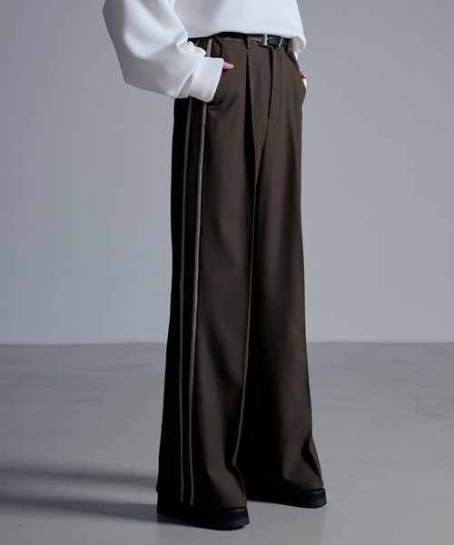 ドレープモード ワイドトラックパンツ【セットアップ対応】（スラックス）｜Loose/ルース（ルース）