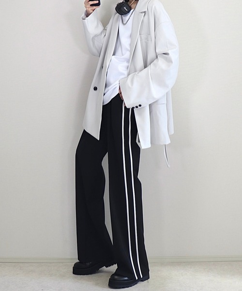 ドレープモード ワイドトラックパンツ【セットアップ対応】（スラックス）｜Loose/ルース（ルース）