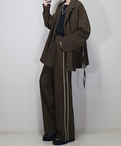 ドレープモード ワイドトラックパンツ【セットアップ対応】（スラックス）｜Loose/ルース（ルース）