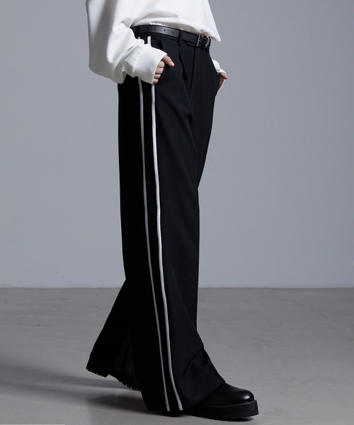 ドレープモード ワイドトラックパンツ【セットアップ対応】（スラックス）｜Loose/ルース（ルース）