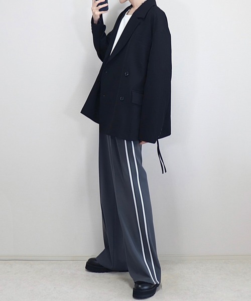 ドレープモード ワイドトラックパンツ【セットアップ対応】（スラックス）｜Loose/ルース（ルース）