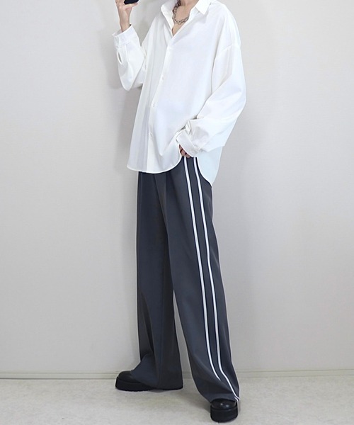 ドレープモード ワイドトラックパンツ【セットアップ対応】（スラックス）｜Loose/ルース（ルース）