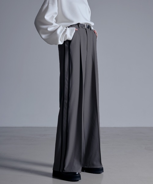 ドレープモード ワイドトラックパンツ【セットアップ対応】（スラックス）｜Loose/ルース（ルース）