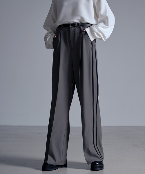 ドレープモード ワイドトラックパンツ【セットアップ対応】（スラックス）｜Loose/ルース（ルース）