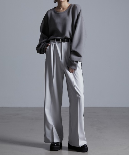 ドレープモード ワイドトラックパンツ【セットアップ対応】（スラックス）｜Loose/ルース（ルース）