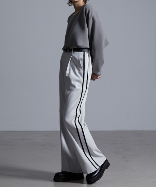 ドレープモード ワイドトラックパンツ【セットアップ対応】（スラックス）｜Loose/ルース（ルース）