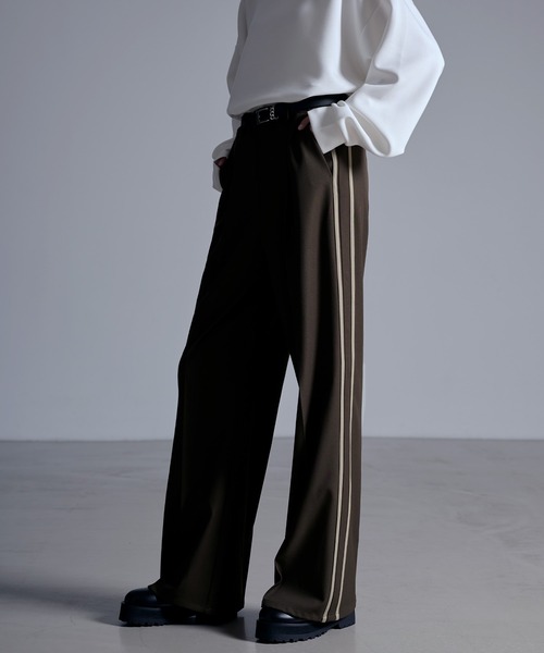 ドレープモード ワイドトラックパンツ【セットアップ対応】（スラックス）｜Loose/ルース（ルース）