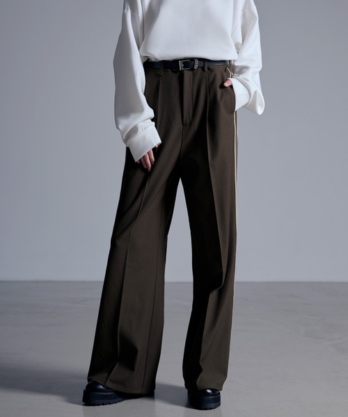ドレープモード ワイドトラックパンツ【セットアップ対応】（スラックス）｜Loose/ルース（ルース）