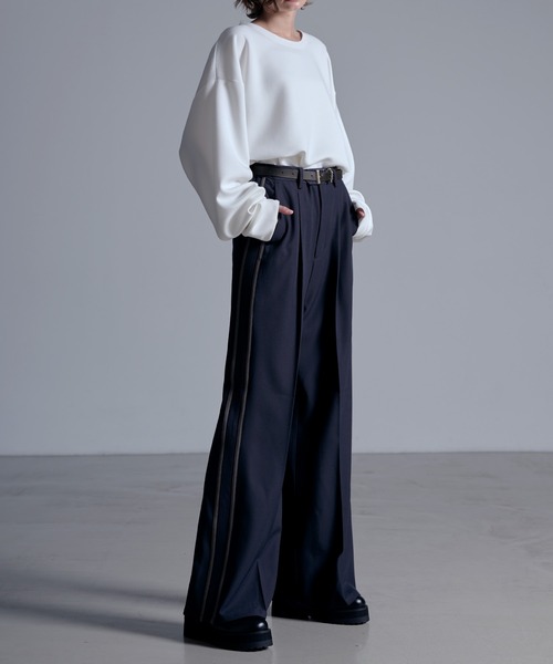ドレープモード ワイドトラックパンツ【セットアップ対応】（スラックス）｜Loose/ルース（ルース）