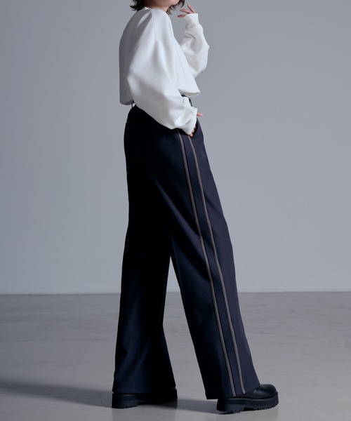 ドレープモード ワイドトラックパンツ【セットアップ対応】（スラックス）｜Loose/ルース（ルース）