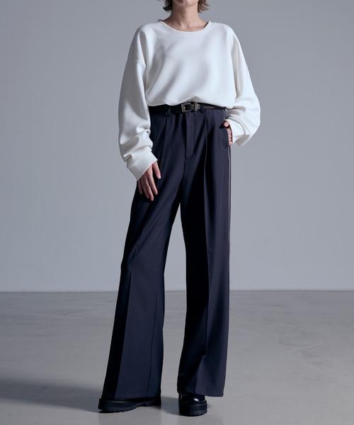 ドレープモード ワイドトラックパンツ【セットアップ対応】（スラックス）｜Loose/ルース（ルース）