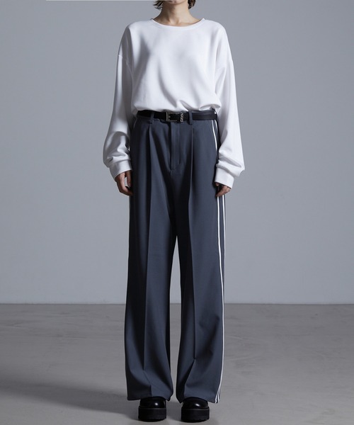 ドレープモード ワイドトラックパンツ【セットアップ対応】（スラックス）｜Loose/ルース（ルース）