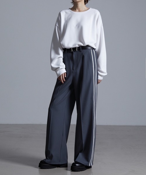 ドレープモード ワイドトラックパンツ【セットアップ対応】（スラックス）｜Loose/ルース（ルース）