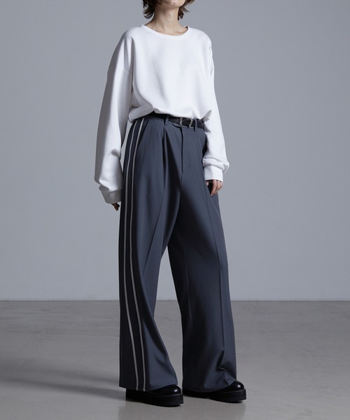 ドレープモード ワイドトラックパンツ【セットアップ対応】（スラックス）｜Loose/ルース（ルース）