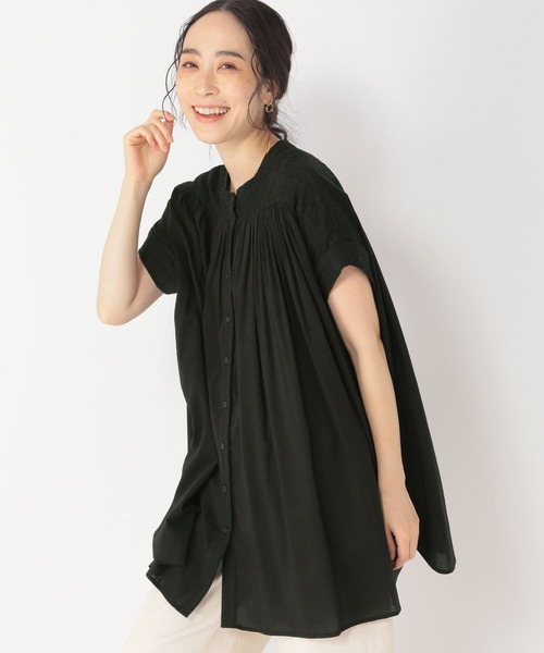 studio CLIP（スタディオクリップ）の「Wフロントクラフト刺繍ブラウス（シャツ/ブラウス・レディース・オフホワイト/ベージュ/ブラック・FREE）」の2枚目の写真