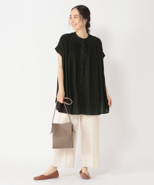 studio CLIP（スタディオクリップ）の「Wフロントクラフト刺繍ブラウス（シャツ/ブラウス・レディース・オフホワイト/ベージュ/ブラック・FREE）」の6枚目の写真