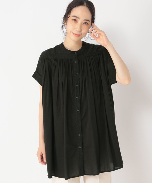 studio CLIP（スタディオクリップ）の「Wフロントクラフト刺繍ブラウス（シャツ/ブラウス・レディース・オフホワイト/ベージュ/ブラック・FREE）」の7枚目の写真