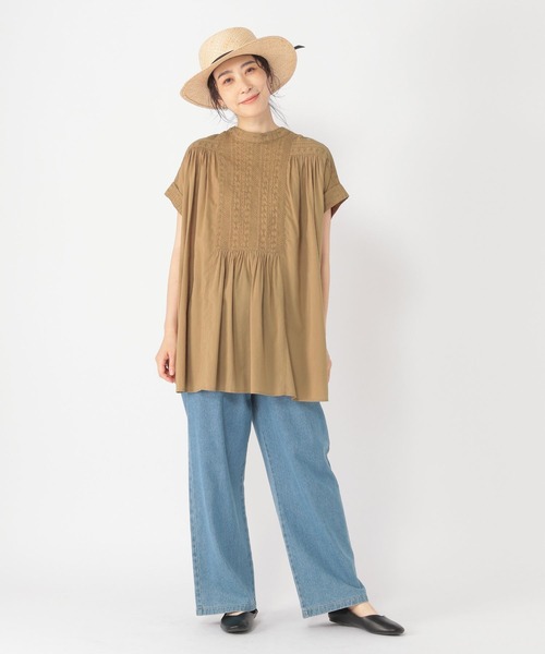 studio CLIP（スタディオクリップ）の「Wフロントクラフト刺繍ブラウス（シャツ/ブラウス・レディース・オフホワイト/ベージュ/ブラック・FREE）」の8枚目の写真