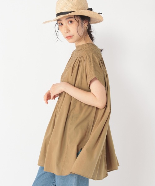 studio CLIP（スタディオクリップ）の「Wフロントクラフト刺繍ブラウス（シャツ/ブラウス・レディース・オフホワイト/ベージュ/ブラック・FREE）」の9枚目の写真