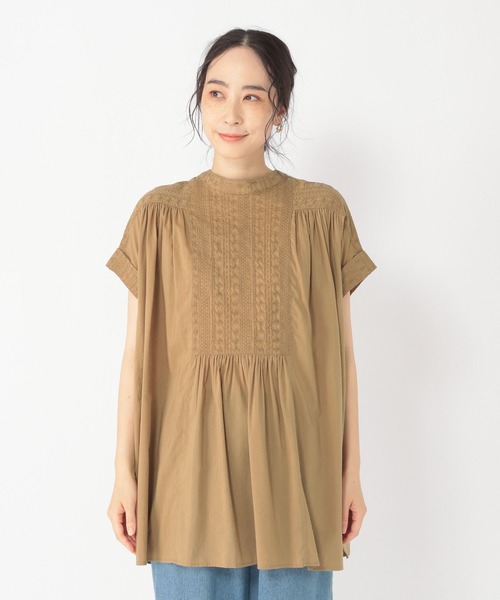 studio CLIP（スタディオクリップ）の「Wフロントクラフト刺繍ブラウス（シャツ/ブラウス・レディース・オフホワイト/ベージュ/ブラック・FREE）」の10枚目の写真