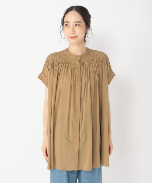 studio CLIP（スタディオクリップ）の「Wフロントクラフト刺繍ブラウス（シャツ/ブラウス・レディース・オフホワイト/ベージュ/ブラック・FREE）」の11枚目の写真