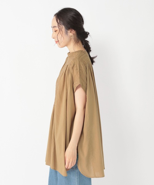 studio CLIP（スタディオクリップ）の「Wフロントクラフト刺繍ブラウス（シャツ/ブラウス・レディース・オフホワイト/ベージュ/ブラック・FREE）」の12枚目の写真