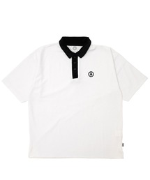 EXAMPLE MINI ROUND LOGO PATCH VELVET POLO SHIRT
