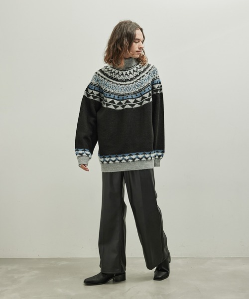 JUNRED（ジュンレッド）の「レザーワイドフレアパンツ（その他パンツ・メンズ・ブラック・L/M/S）」の6枚目の写真