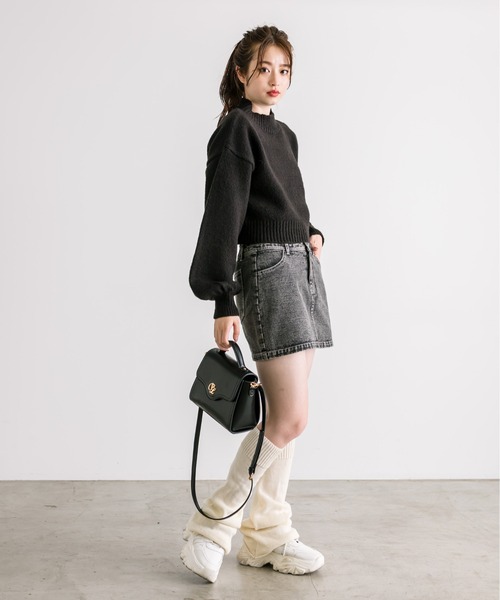 OLIVE des OLIVE（オリーブデオリーブ）の「ダブルウエストミニスカート　1032010080（スカート・レディース・ブルー/スミクロ/ブラック・FREE）」の13枚目の写真