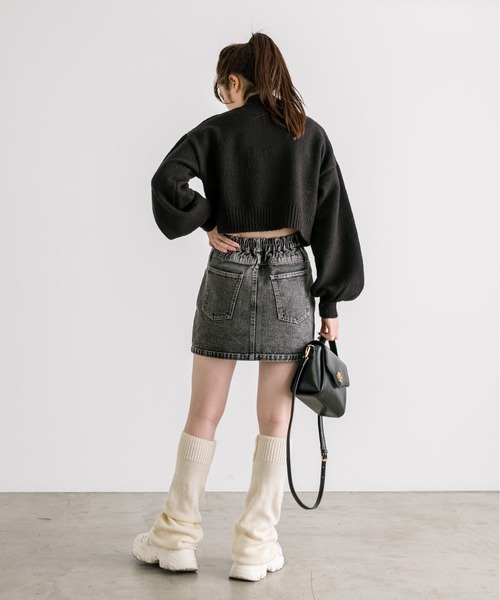 OLIVE des OLIVE（オリーブデオリーブ）の「ダブルウエストミニスカート　1032010080（スカート・レディース・ブルー/スミクロ/ブラック・FREE）」の14枚目の写真