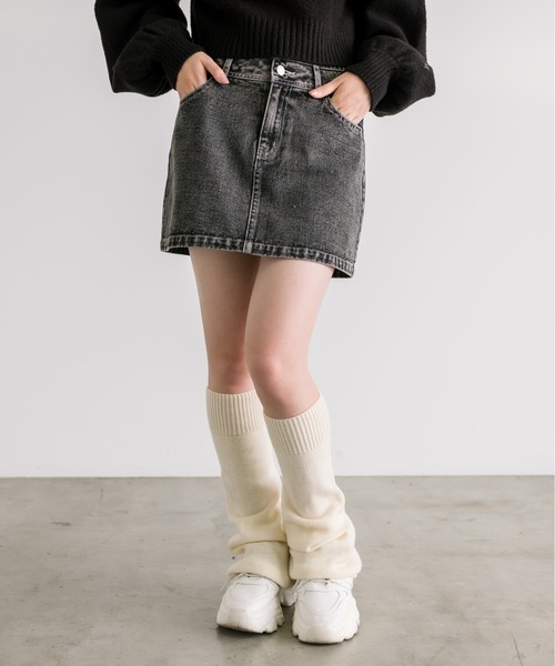OLIVE des OLIVE（オリーブデオリーブ）の「ダブルウエストミニスカート　1032010080（スカート・レディース・ブルー/スミクロ/ブラック・FREE）」の16枚目の写真