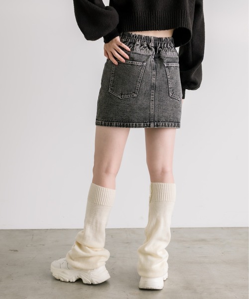 OLIVE des OLIVE（オリーブデオリーブ）の「ダブルウエストミニスカート　1032010080（スカート・レディース・ブルー/スミクロ/ブラック・FREE）」の18枚目の写真