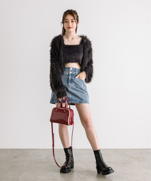 OLIVE des OLIVE（オリーブデオリーブ）の「ダブルウエストミニスカート　1032010080（スカート・レディース・ブルー/スミクロ/ブラック・FREE）」の19枚目の写真