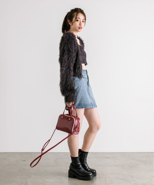 OLIVE des OLIVE（オリーブデオリーブ）の「ダブルウエストミニスカート　1032010080（スカート・レディース・ブルー/スミクロ/ブラック・FREE）」の20枚目の写真