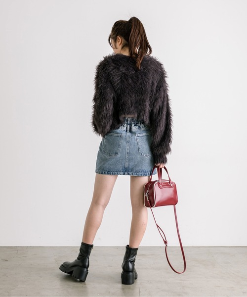 OLIVE des OLIVE（オリーブデオリーブ）の「ダブルウエストミニスカート　1032010080（スカート・レディース・ブルー/スミクロ/ブラック・FREE）」の21枚目の写真