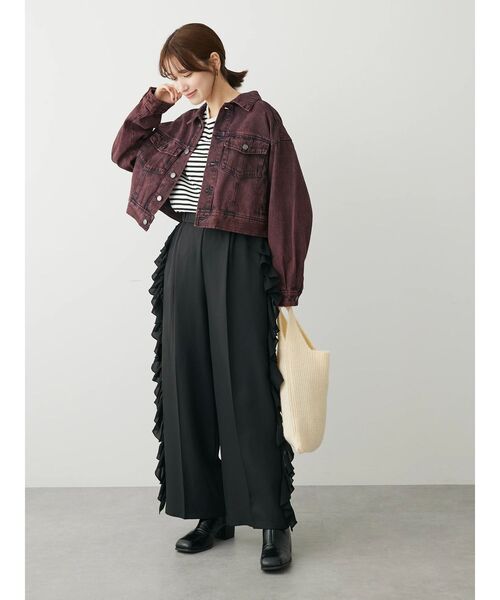 Sugar spoon（シュガースプーン）の「・SUGAR　SPOON　カラーデニムGジャン（その他アウター・レディース・インディゴブルー/ブラウン/グリーン/レッド・FREE）」の12枚目の写真