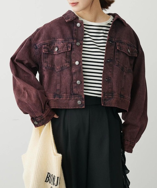 Sugar spoon（シュガースプーン）の「・SUGAR　SPOON　カラーデニムGジャン（その他アウター・レディース・インディゴブルー/ブラウン/グリーン/レッド・FREE）」の4枚目の写真